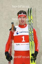 22.10.2008, Davos, Switzerland (SUI): Dario Cologna (SUI), Fischer, Rottefella, Alpina, Swix, adidas - Swiss-Ski pre season photoshooting, Davos (SUI). www.nordicfocus.com. © Manzoni/NordicFocus. Every downloaded picture is fee-liable.