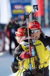 27.01.2013, Obertillach, Austria (AUT): Franziska PREUSS (GER) - IBU Youth and Junior world ski championships biathlon, pursuit women, Obertillach (AUT). www.nordicfocus.com. © Wukits/NordicFocus. Every downloaded picture is fee-liable.