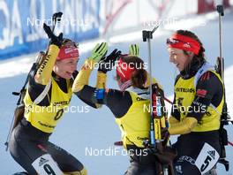 27.01.2013, Obertillach, Austria (AUT): Vanessa HINZ (GER) - Franziska PREUSS (GER) - IBU Youth and Junior world ski championships biathlon, pursuit women, Obertillach (AUT). www.nordicfocus.com. © Wukits/NordicFocus. Every downloaded picture is fee-liable.