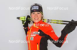 27.11.2014, Ruka, Finland (FIN): Coraline Hugue (FRA), Fischer, One Way, Rottefella - FIS World Cup. www.nordicfocus.com. © Laiho/NordicFocus. Every downloaded picture is fee-liable.