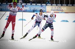 30.11.2018, Lillehammer, Norway (NOR): Gleb Retivykh (RUS), Simeon Hamilton (USA), Sindre Bjoernestad Skar (NOR), (l-r)  - FIS world cup cross-country, individual sprint, Lillehammer (NOR). www.nordicfocus.com. © Modica/NordicFocus. Every downloaded picture is fee-liable.