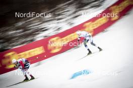 30.11.2018, Lillehammer, Norway (NOR): Sindre Bjoernestad Skar (NOR), Simeon Hamilton (USA), (l-r)  - FIS world cup cross-country, individual sprint, Lillehammer (NOR). www.nordicfocus.com. © Modica/NordicFocus. Every downloaded picture is fee-liable.