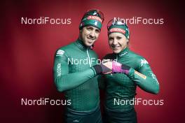 23.11.2018, Lillehammer, Norway, (NOR): Greta Laurent (ITA), Federico Pellegrino (ITA), (l-r)  - FIS world cup cross-country, photoshooting, Lillehammer (NOR). www.nordicfocus.com. © NordicFocus. Every downloaded picture is fee-liable.