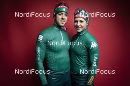 23.11.2018, Lillehammer, Norway, (NOR): Greta Laurent (ITA), Federico Pellegrino (ITA), (l-r)  - FIS world cup cross-country, photoshooting, Lillehammer (NOR). www.nordicfocus.com. © NordicFocus. Every downloaded picture is fee-liable.