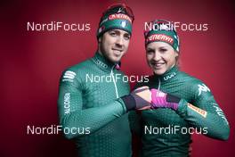 23.11.2018, Lillehammer, Norway, (NOR): Greta Laurent (ITA), Federico Pellegrino (ITA), (l-r)  - FIS world cup cross-country, photoshooting, Lillehammer (NOR). www.nordicfocus.com. © NordicFocus. Every downloaded picture is fee-liable.