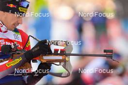 16.01.2019, Ruhpolding, Germany (GER): Julian Eberhard (AUT) -  IBU world cup biathlon, training, Ruhpolding (GER). www.nordicfocus.com. © Tumashov/NordicFocus. Every downloaded picture is fee-liable.