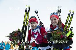 21.03.2019, Holmenkollen, Oslo, Norway (NOR): Anastasiya Kuzmina (SVK), Paulina Fialkova (SVK), (l-r), (l-r) - IBU world cup biathlon, sprint women, Oslo (NOR). www.nordicfocus.com. © Manzoni/NordicFocus. Every downloaded picture is fee-liable.