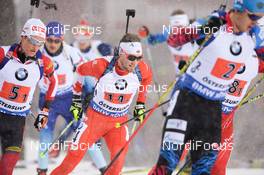 16.03.2019, Oestersund, Sweden (SWE): Christian Gow (CAN), Felix Leitner (AUT) - IBU world championships biathlon, relay men, Oestersund (SWE). www.nordicfocus.com. © Tumashov/NordicFocus. Every downloaded picture is fee-liable.