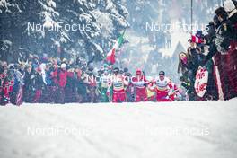 09.03.2019, Oslo, Norway (NOR): Francesco De Fabiani (ITA), Johannes Hoesflot Klaebo (NOR), Alexander Bolshunov (RUS), Emil Iversen (NOR), (l-r)  - FIS world cup cross-country, mass men, Oslo (NOR). www.nordicfocus.com. © Modica/NordicFocus. Every downloaded picture is fee-liable.