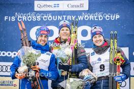 22.03.2019, Quebec, Canada (CAN): Federico Pellegrino (ITA), Johannes Hoesflot Klaebo (NOR), Sindre Bjoernestad Skar (NOR), (l-r) - FIS world cup cross-country, individual sprint, Quebec (CAN). www.nordicfocus.com. © Modica/NordicFocus. Every downloaded picture is fee-liable.