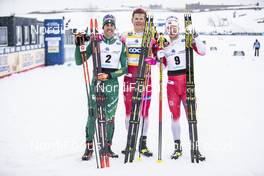 22.03.2019, Quebec, Canada (CAN): Federico Pellegrino (ITA), Johannes Hoesflot Klaebo (NOR), Sindre Bjoernestad Skar (NOR), (l-r)  - FIS world cup cross-country, individual sprint, Quebec (CAN). www.nordicfocus.com. © Modica/NordicFocus. Every downloaded picture is fee-liable.