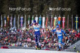 24.02.2019, Seefeld, Austria (AUT): Ristomatti Hakola (FIN), Federico Pellegrino (ITA), (l-r)  - FIS nordic world ski championships, cross-country, team sprint, Seefeld (AUT). www.nordicfocus.com. © Modica/NordicFocus. Every downloaded picture is fee-liable.