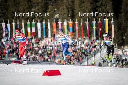 24.02.2019, Seefeld, Austria (AUT): Yulia Belorukova (RUS), Nadine Faehndrich (SUI), Anamarija Lampic (SLO), (l-r)  - FIS nordic world ski championships, cross-country, team sprint, Seefeld (AUT). www.nordicfocus.com. © Modica/NordicFocus. Every downloaded picture is fee-liable.