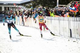 14.12.2019, Davos, Switzerland (SUI): Lucas Chanavat (FRA), Johannes Hoesflot Klaebo (NOR), (l-r)  - FIS world cup cross-country, individual sprint, Davos (SUI). www.nordicfocus.com. © Modica/NordicFocus. Every downloaded picture is fee-liable.