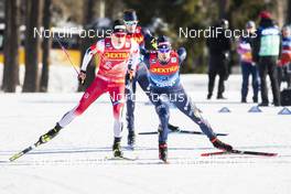 29.12.2019, Lenzerheide, Switzerland (SUI): Federico Pellegrino (ITA), Johannes Hoesflot Klaebo (NOR), (l-r)  - FIS world cup cross-country, tour de ski, individual sprint, Lenzerheide (SUI). www.nordicfocus.com. © Modica/NordicFocus. Every downloaded picture is fee-liable.