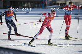 29.12.2019, Lenzerheide, Switzerland (SUI): Federico Pellegrino (ITA), Johannes Hoesflot Klaebo (NOR) - FIS world cup cross-country, tour de ski, individual sprint, Lenzerheide (SUI). www.nordicfocus.com. © Modica/NordicFocus. Every downloaded picture is fee-liable.