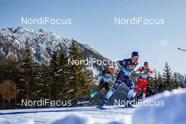 31.12.2019, Toblach, Italy (ITA): Renaud Jay (FRA), Lari Lehtonen (FIN), Martin Loewstroem Nyenget (NOR), (l-r)  - FIS world cup cross-country, tour de ski, 10km women, Toblach (ITA). www.nordicfocus.com. © Modica/NordicFocus. Every downloaded picture is fee-liable.