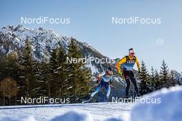 31.12.2019, Toblach, Italy (ITA): Sebastian Eisenlauer (GER), Toni Livers (SUI), (l-r)  - FIS world cup cross-country, tour de ski, 10km women, Toblach (ITA). www.nordicfocus.com. © Modica/NordicFocus. Every downloaded picture is fee-liable.