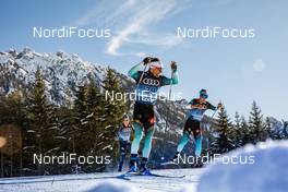 31.12.2019, Toblach, Italy (ITA): Adrien Backscheider (FRA), Jean Marc Gaillard (FRA), (l-r)  - FIS world cup cross-country, tour de ski, 10km women, Toblach (ITA). www.nordicfocus.com. © Modica/NordicFocus. Every downloaded picture is fee-liable.
