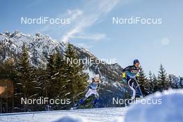 31.12.2019, Toblach, Italy (ITA): Jens Burman (SWE), Imanol Rojo (ESP), (l-r)  - FIS world cup cross-country, tour de ski, 10km women, Toblach (ITA). www.nordicfocus.com. © Modica/NordicFocus. Every downloaded picture is fee-liable.