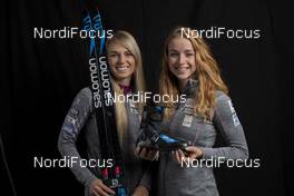 29.11.2019, Oestersund, Sweden, (SWE): Eva Puskarcikova (CZE), Marketa Davidova (CZE), (l-r) - IBU world cup biathlon, photoshooting, Oestersund (SWE). www.nordicfocus.com. © Manzoni/NordicFocus. Every downloaded picture is fee-liable.