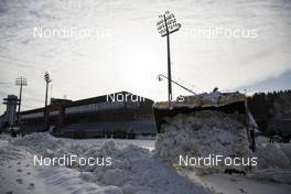 25.02.2020, Minsk-Raubichi, Belarus (BLR): Event Feature: The venue is getting ready for the IBU Open European Championships - IBU Open European Championships Biathlon, training, Minsk-Raubichi (BLR). www.nordicfocus.com. © Manzoni/NordicFocus. Every downloaded picture is fee-liable.