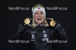 14.02.2020, Antholz, Italy (ITA): Marte Olsbu Roeiseland (NOR) - IBU world championships biathlon, medals, Antholz (ITA). www.nordicfocus.com. © Manzoni/NordicFocus. Every downloaded picture is fee-liable.