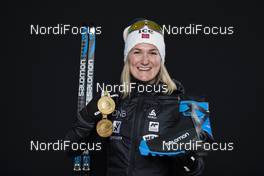 14.02.2020, Antholz, Italy (ITA): Marte Olsbu Roeiseland (NOR) - IBU world championships biathlon, medals, Antholz (ITA). www.nordicfocus.com. © Manzoni/NordicFocus. Every downloaded picture is fee-liable.