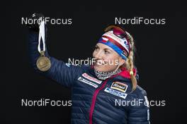 14.02.2020, Antholz, Italy (ITA): Lucie Charvatova (CZE) - IBU world championships biathlon, medals, Antholz (ITA). www.nordicfocus.com. © Manzoni/NordicFocus. Every downloaded picture is fee-liable.