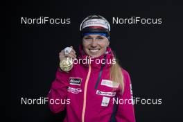 13.02.2020, Antholz, Italy (ITA): Eva Puskarcikova (CZE) - IBU World Championships Biathlon, medals, Antholz (ITA). www.nordicfocus.com. © Manzoni/NordicFocus. Every downloaded picture is fee-liable.