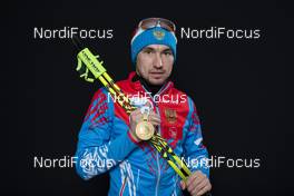 15.02.2020, Antholz, Italy (ITA): Alexander Loginov (RUS) - IBU World Championships Biathlon, medals, Antholz (ITA). www.nordicfocus.com. © Manzoni/NordicFocus. Every downloaded picture is fee-liable.