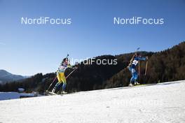 18.12.2020, Hochfilzen, Austria (AUT): Hanna Oeberg (SWE), Irene Cadurisch (SUI), (l-r) -  IBU World Cup Biathlon, sprint women, Hochfilzen (AUT). www.nordicfocus.com. © Manzoni/NordicFocus. Every downloaded picture is fee-liable.