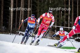 04.01.2020, Val di Fiemme, Italy (ITA): Johannes Hoesflot Klaebo (NOR), Federico Pellegrino (ITA), (l-r)  - FIS world cup cross-country, tour de ski, individual sprint, Val di Fiemme (ITA). www.nordicfocus.com. © Modica/NordicFocus. Every downloaded picture is fee-liable.