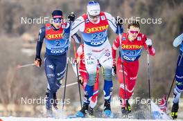 04.01.2020, Val di Fiemme, Italy (ITA): Federico Pellegrino (ITA), Denis Spitsov (RUS), (l-r)  - FIS world cup cross-country, tour de ski, individual sprint, Val di Fiemme (ITA). www.nordicfocus.com. © Modica/NordicFocus. Every downloaded picture is fee-liable.