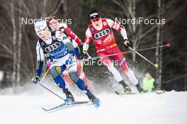 03.01.2020, Val di Fiemme, Italy (ITA): Jens Burman (SWE), Johannes Hoesflot Klaebo (NOR), (l-r)  - FIS world cup cross-country, tour de ski, mass men, Val di Fiemme (ITA). www.nordicfocus.com. © Modica/NordicFocus. Every downloaded picture is fee-liable.