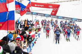 03.01.2020, Val di Fiemme, Italy (ITA): Maicol Rastelli (ITA), Dario Cologna (SUI), Sergey Ustiugov (RUS), Paal Golberg (NOR), (l-r)  - FIS world cup cross-country, tour de ski, mass men, Val di Fiemme (ITA). www.nordicfocus.com. © Modica/NordicFocus. Every downloaded picture is fee-liable.