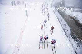 08.03.2020, Oslo, Norway (NOR): Jonas Baumann (SUI), Hans Christer Holund (NOR), Erik Valnes (NOR), Alexander Bolshunov (RUS), (l-r)  - FIS world cup cross-country, mass men, Oslo (NOR). www.nordicfocus.com. © Modica/NordicFocus. Every downloaded picture is fee-liable.