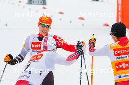 26.01.2020, Oberstdorf, Germany (GER): Jens Luraas Oftebro (NOR), Franz-Josef Rehrl (AUT), Jarl Magnus Riiber (NOR) (l-r)  - FIS world cup nordic combined, individual gundersen HS140/10km, Oberstdorf (GER). www.nordicfocus.com. © Volk/NordicFocus. Every downloaded picture is fee-liable.