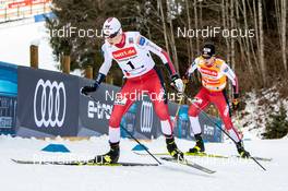 26.01.2020, Oberstdorf, Germany (GER): Jens Luraas Oftebro (NOR), Jarl Magnus Riiber (NOR) - FIS world cup nordic combined, individual gundersen HS140/10km, Oberstdorf (GER). www.nordicfocus.com. © Volk/NordicFocus. Every downloaded picture is fee-liable.