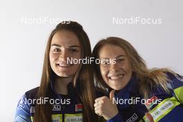 01.12.2020, Kontiolahti, Finland, (FIN): Irina Kruchinkina (BLR), Hanna Sola (BLR), (l-r) - IBU world cup biathlon, photoshooting, Kontiolahti (FIN). www.nordicfocus.com. © Manzoni/NordicFocus. Every downloaded picture is fee-liable.