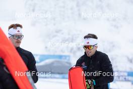 07.01.2021, Oberhof, Germany (GER): Aiden Millar (CAN), Christian Gow (CAN), (l-r) -  IBU World Cup Biathlon, training, Oberhof (GER). www.nordicfocus.com. © Manzoni/NordicFocus. Every downloaded picture is fee-liable.