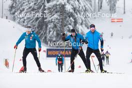 07.01.2021, Oberhof, Germany (GER): Fabien Claude (FRA), Florent Claude (BEL), Emilien Claude (FRA), (l-r) -  IBU World Cup Biathlon, training, Oberhof (GER). www.nordicfocus.com. © Manzoni/NordicFocus. Every downloaded picture is fee-liable.