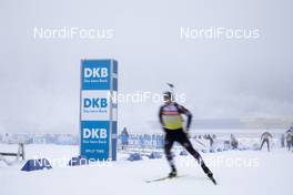 06.01.2021, Oberhof, Germany (GER): Industry Feature: DKB Banners at the split time -  IBU World Cup Biathlon, training, Oberhof (GER). www.nordicfocus.com. © Manzoni/NordicFocus. Every downloaded picture is fee-liable.