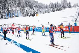 23.01.2021, Antholz, Italy (ITA): Marte Olsbu Roeiseland (NOR), Tiril Eckhoff (NOR), Hanna Oeberg (SWE), Dorothea Wierer (ITA), Franziska Preuss (GER), Dzinara Alimbekava (BLR), Lisa Theresa Hauser (AUT), Elvira Oeberg (SWE), Anais Chevalier-Bouchet (FRA), Marketa Davidova (CZE), Denise Herrmann (GER), Julia Simon (FRA), Ingrid Landmark Tandrevold (NOR), Linn Persson (SWE), Justine Braisaz-Bouchet (FRA), Karoline Offigstad Knotten (NOR), Anais Bescond (FRA), Janina Hettich (GER), Svetlana Mironova (RUS), Emma Lunder (CAN), Mona Brorsson (SWE), Lisa Vittozzi (ITA), Dunja Zdouc (AUT), Yuliia Dzhima (UKR), Clare Egan (USA), Evgeniya Pavlova (RUS), Uliana Kaisheva (RUS), Marion Deigentesch (GER), Vanessa Hinz (GER), Larisa Kuklina (RUS), (l-r) -  IBU World Cup Biathlon, mass women, Antholz (ITA). www.nordicfocus.com. © Manzoni/NordicFocus. Every downloaded picture is fee-liable.