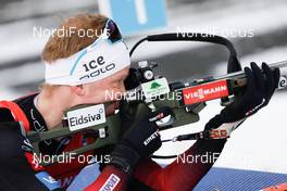 05.03.2021, Nove Mesto, Czech Republic (CZE): Johannes Dale (NOR) - IBU World Cup Biathlon, relay men, Nove Mesto (CZE). www.nordicfocus.com. © Manzoni/NordicFocus. Every downloaded picture is fee-liable.