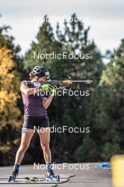 30.09.2021, Font-Romeu, France (FRA): Julia Simon (FRA) - Biathlon training, Font-Romeu (FRA). www.nordicfocus.com. © Leo Authamayou/NordicFocus. Every downloaded picture is fee-liable.