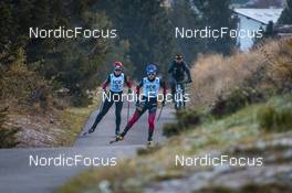 09.10.2021, Lavaze, Italy (ITA): Ida Lien (NOR), Johannes Thingnes Boe (NOR), (l-r) - Biathlon training, Lavaze (ITA). www.nordicfocus.com. © Vanzetta/NordicFocus. Every downloaded picture is fee-liable.