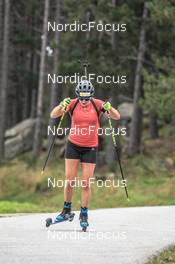 25.09.2021, Font-Romeu, France (FRA): Julia Simon (FRA) - Biathlon training, Font-Romeu (FRA). www.nordicfocus.com. © Leo Authamayou/NordicFocus. Every downloaded picture is fee-liable.