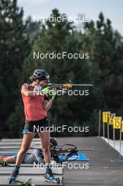 28.09.2021, Font-Romeu, France (FRA): Julia Simon (FRA) - Biathlon training, Font-Romeu (FRA). www.nordicfocus.com. © Leo Authamayou/NordicFocus. Every downloaded picture is fee-liable.