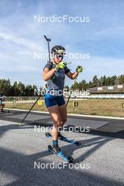 29.09.2021, Font-Romeu, France (FRA): Julia Simon (FRA) - Biathlon training, Font-Romeu (FRA). www.nordicfocus.com. © Leo Authamayou/NordicFocus. Every downloaded picture is fee-liable.